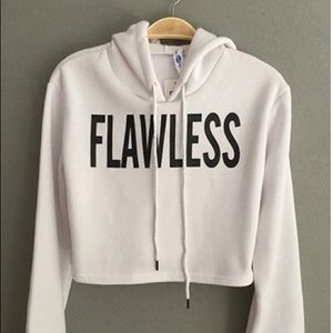 Long sleeve cropped hoodie- flawless